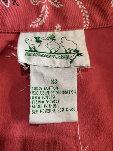 The Quacker Factory Beaded Red Bandana Western Paisley Collared Jacket XS - Picture 9 of 13