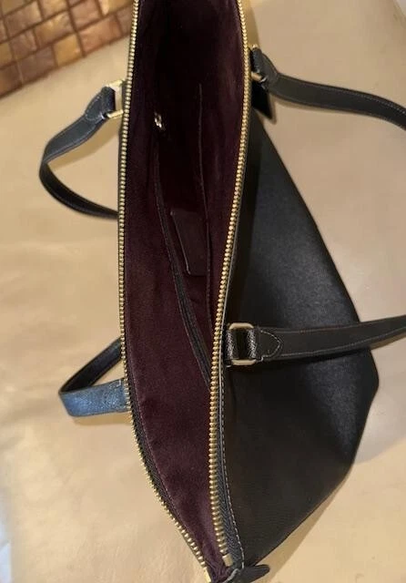 Borsa Coach Outline Signature con zip grande IMBlack