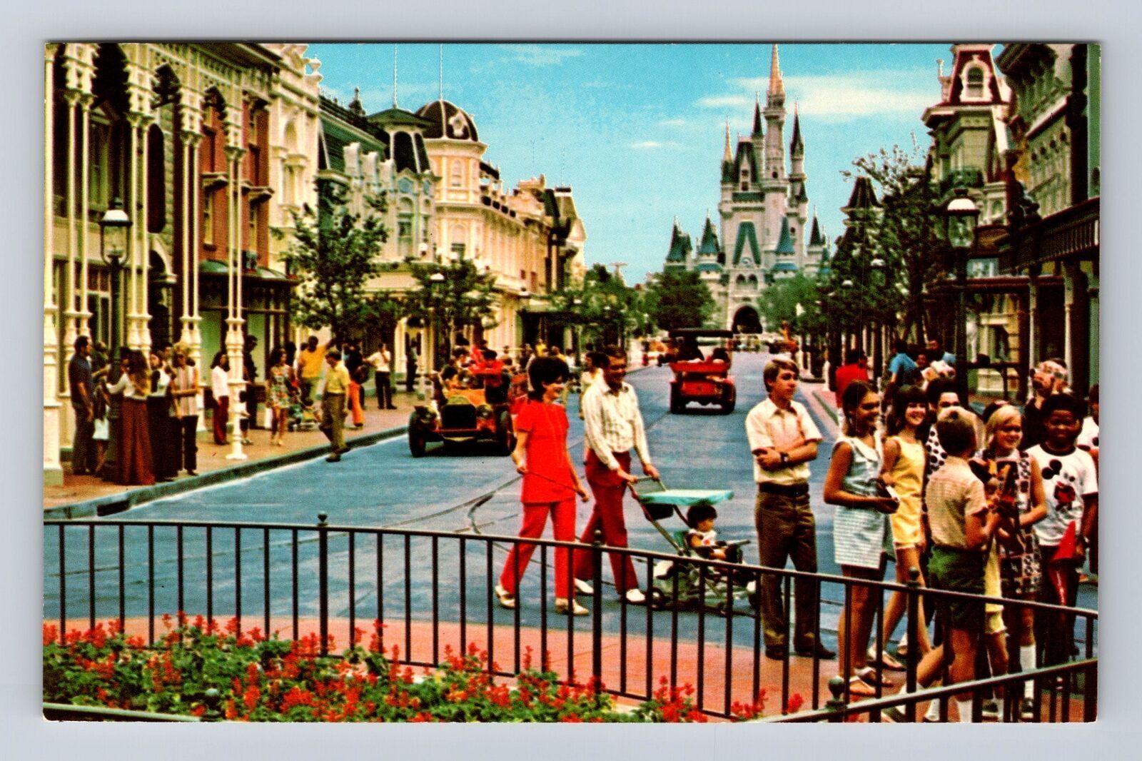 Vintage Walt Disney World Main Street USA Orlando Florida Souvenir Postcard