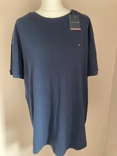Image of Men’s Tommy Hilfiger Tee Size XL Navy Blazer Blue Short Sleeves Taped T-shirt