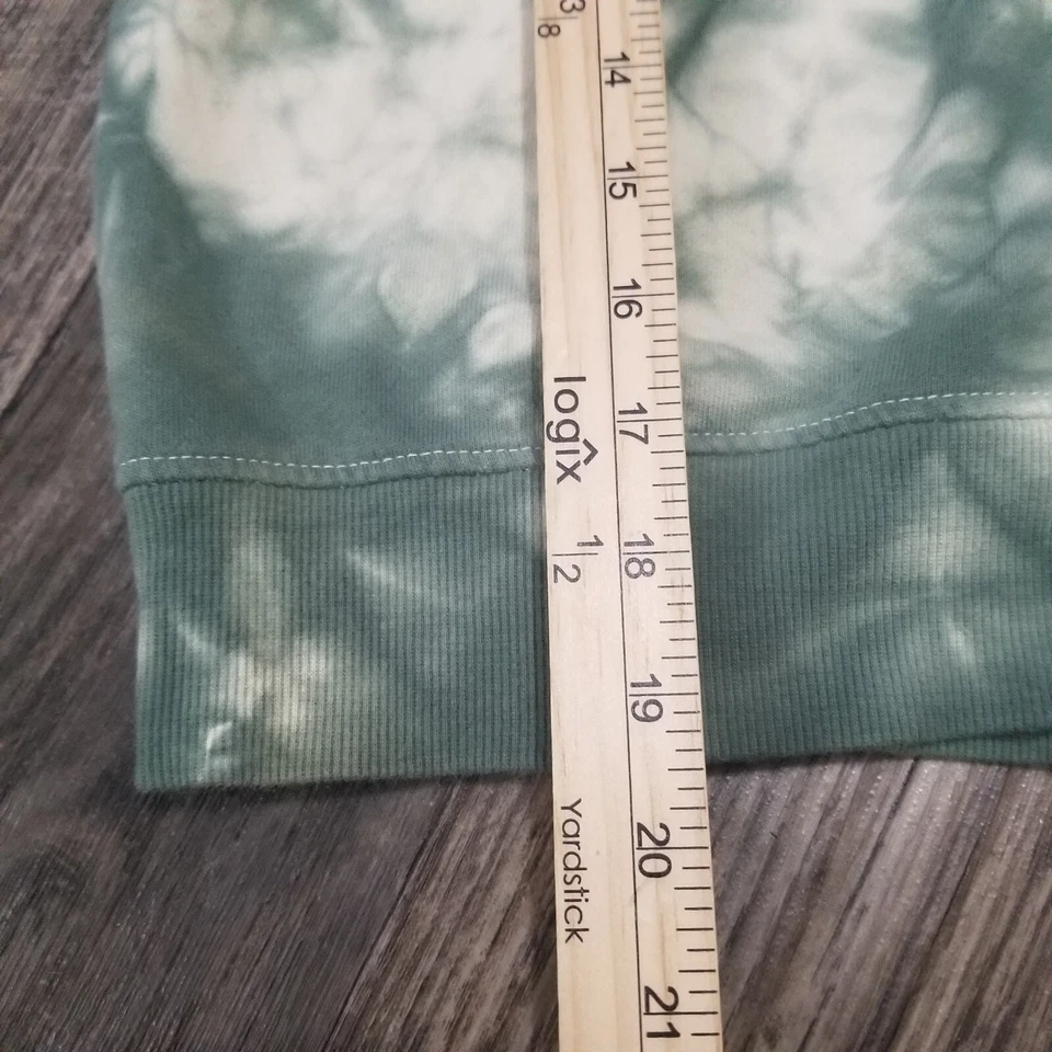 Sudadera con Capucha Dickies Para Mujer Pequeña Verde Blanca Tie dye Recortada Pullover Sudadera Foto 3 de 4