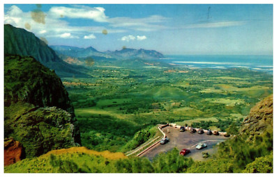Nuuanu Pali path of trade winds Oahu Hawaii Postcard Posted 1960