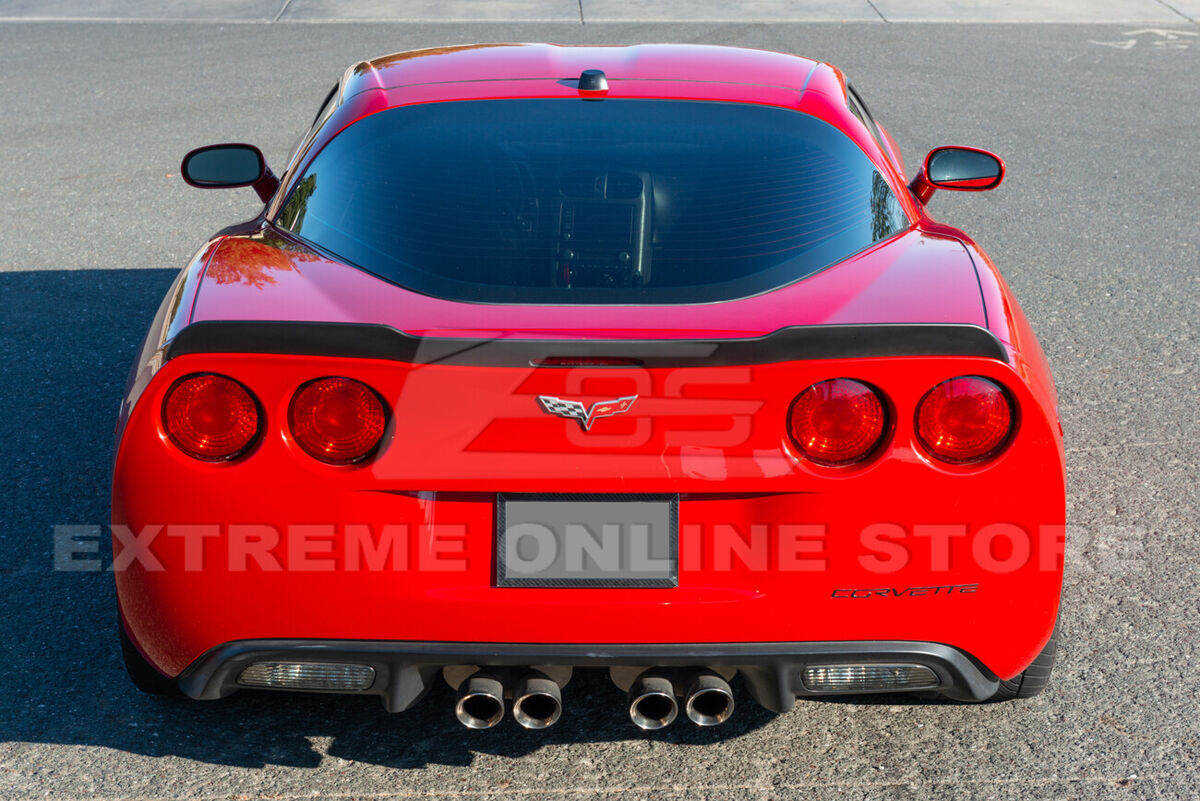 For 05-13 Corvette C6, ZR1 ABS Plastic Painted Rear Trunk Spoiler With  Hardware