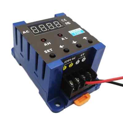 AC Current Digital Display Meter Inductive Linkage Switch Overload Alarm