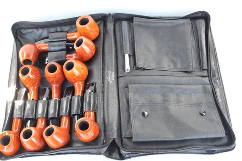 Vintage Wess Design Leder Pfeifentasche für 10 Pfeifen und viel Zubehör - Picture 11 of 11