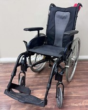 15" INVACARE ATO MYON FOLDING WHEELCHAIR 19HM009003 WITH SINGLE HAND DRIVE