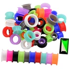 1Pair Thick Silicone Ear Skin Flesh Tunnels Plugs Ear Gauges Earskin Earrings