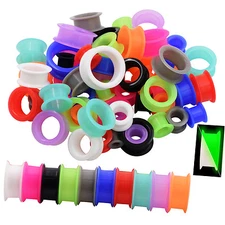 1Pair Thick Silicone Ear Skin Flesh Tunnels Plugs Ear Gauges Earskin Earrings