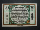 Emergency money note 1919: Island of Heligoland, 20 Pfg., uncirculated
