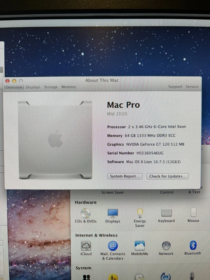 Mac Pro 5,1 12-core 2010, 3.46Ghz 64GB RAM NVIDIA GeForce 120 250GB + 4TB SATA - Image 3 of 4