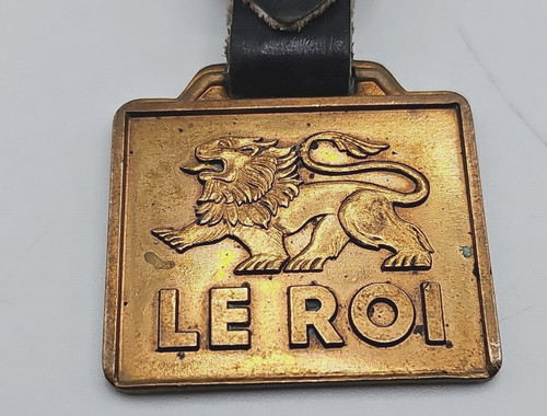VINTAGE LE ROI NEWMATIC AIR TOOLS POCKET WATCH FOB KEYCHAIN FOB ADVERTISING