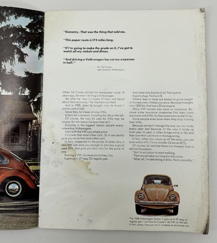 1968 Volkswagen Dealer Sales Brochure - Picture 2 of 7