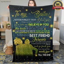 To My Bestie Fleece Blanket Gift from Best Friend, Birthday Gift for Women