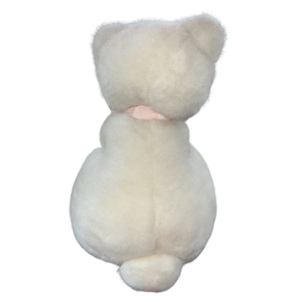 Unipak White Bear Pink Heart Bow Head In Hands Vinyl Paws Feet 1989 Korea 12” - Image 3 of 4