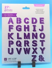 NEW Shadow Alphabet Die  Crafter's Companion Gemini New 27pcs