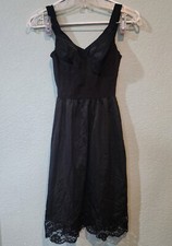 Vintage 1950s Warners Longline Full Slip Girdle Bullet Bra Dress Pinup Size 34b