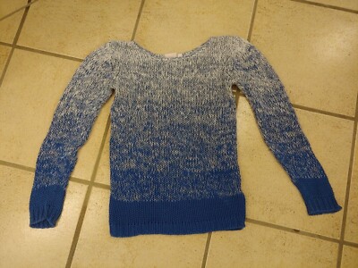 Pullover, Damen, Gr.XS, langarm, blau, Laura T.