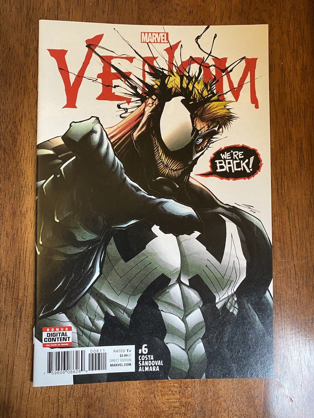 Unread Marvel Comics Venom #6 1st Print Return of Original Venom Eddie Brock NM!