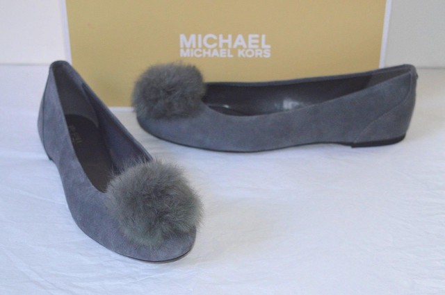 charcoal grey ballet flats