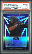 2020 Leaf Valiant Portrait Autographs #PA-JD1 Jasson Dominguez Auto PSA 9 /25