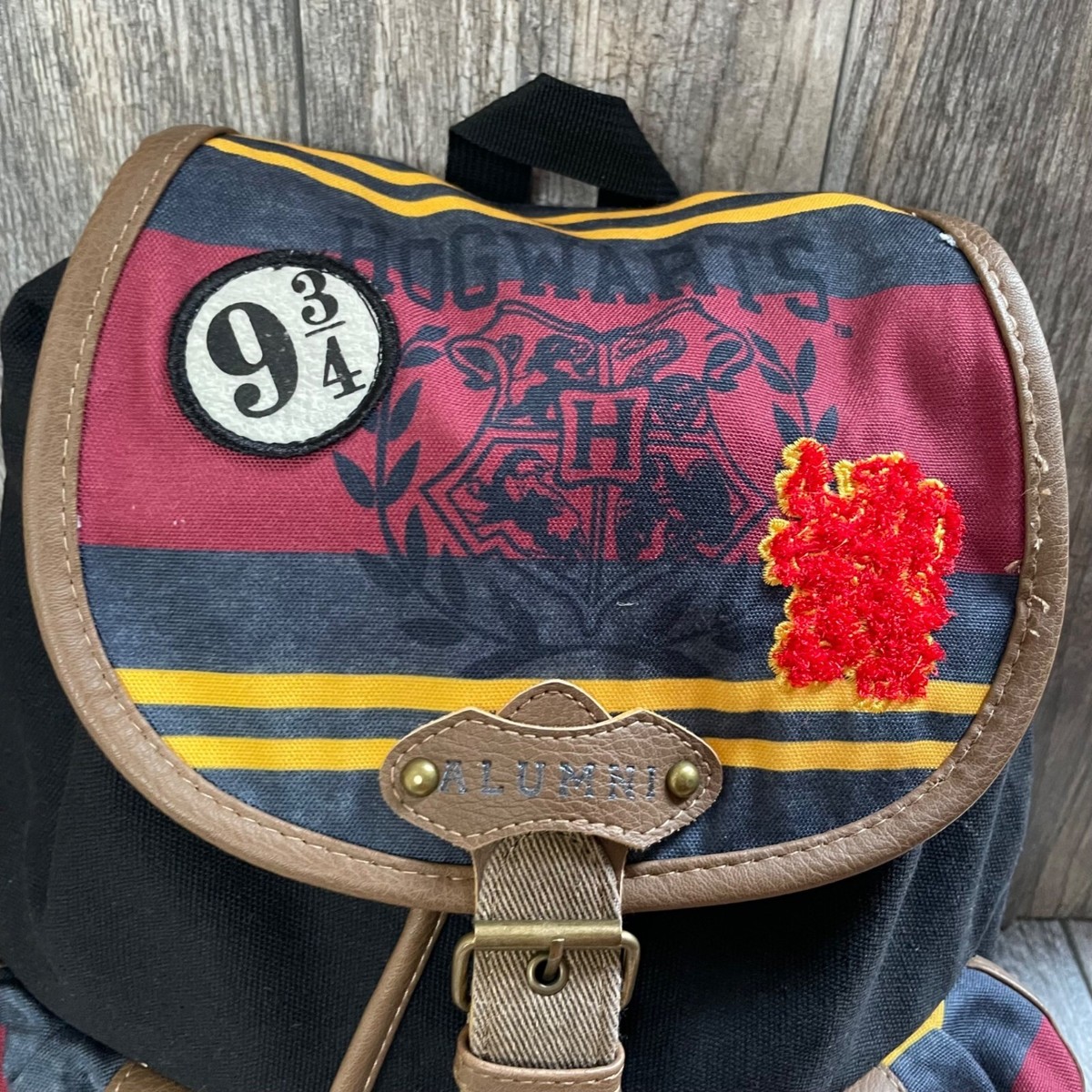 Harry Potter Hogwarts Striped Backpack New Harry Potter Backpack Bag Hogwarts Bookbag Gryffindor  main image 3