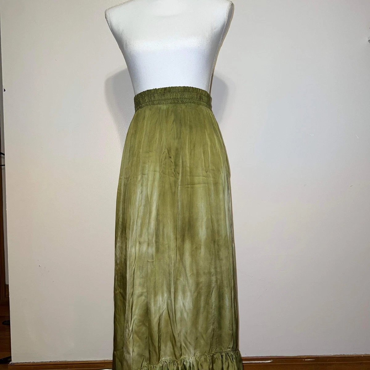 Zara green tie dye clearance skirt