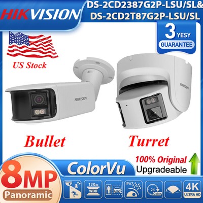 Hikvision 8MP 4K ColorVu Panoramic Camera Dual Lens DS-2CD2387G2P-LSU/SL 2T87G2P