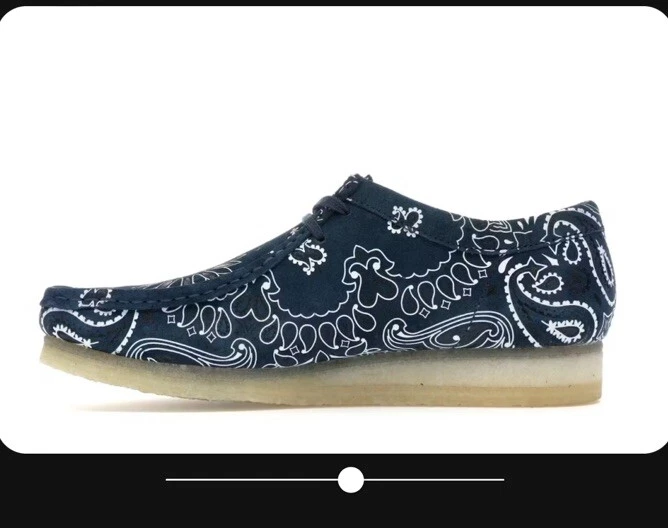 Supreme Clarks Originals Wallabee taille 11,5 11 1/2 bandana bleu combi cachemire RARE
