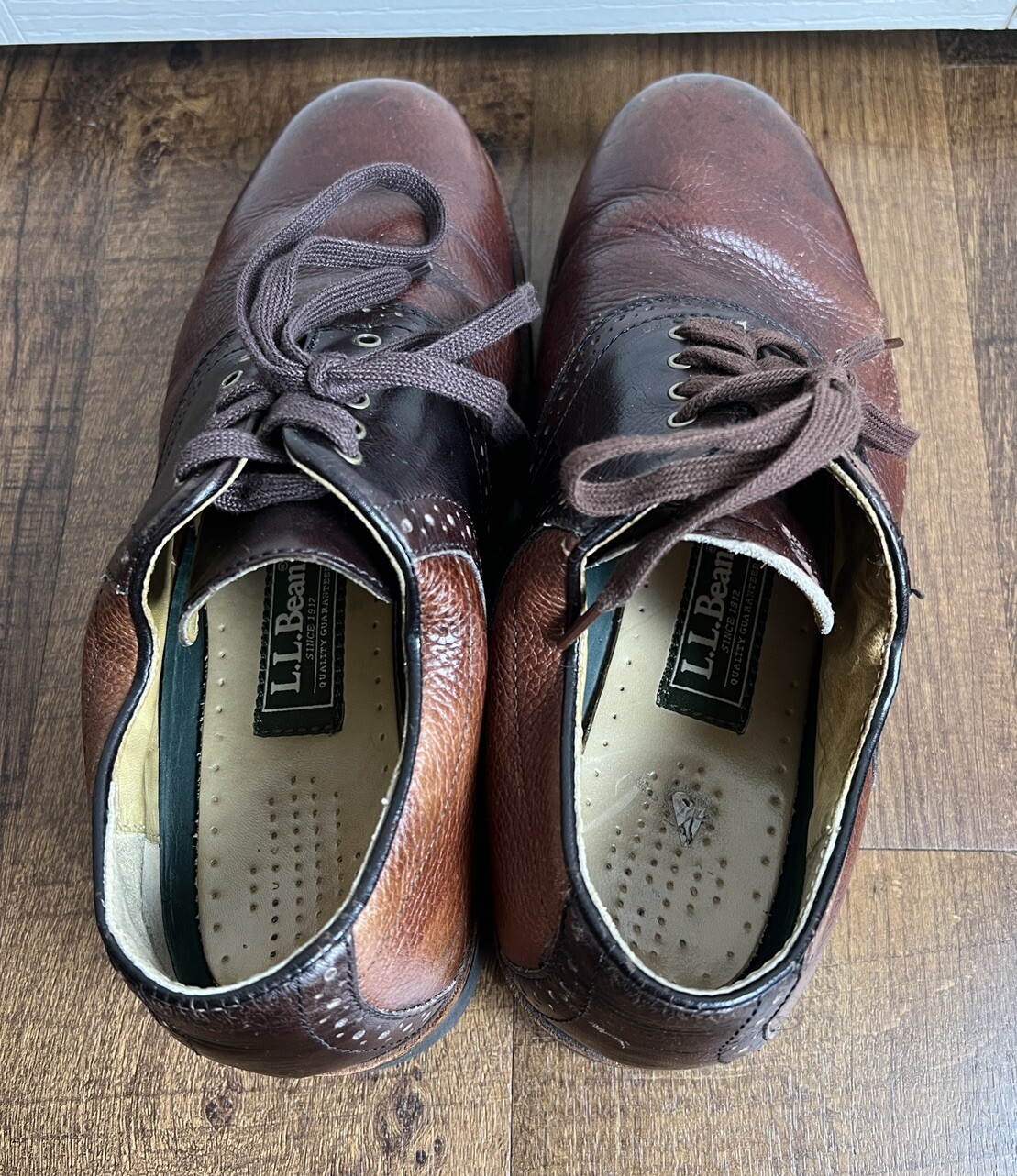 SAOLA Scarpe Oxford LL Bean in pelle marrone suola Vibram uomo stivali bassi uomo taglia 10