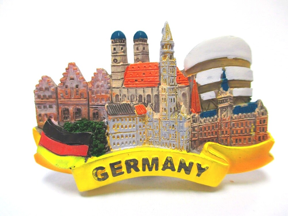 Munich Frankfurt Cologne Magnet Poly 7cm Germany Souvenir