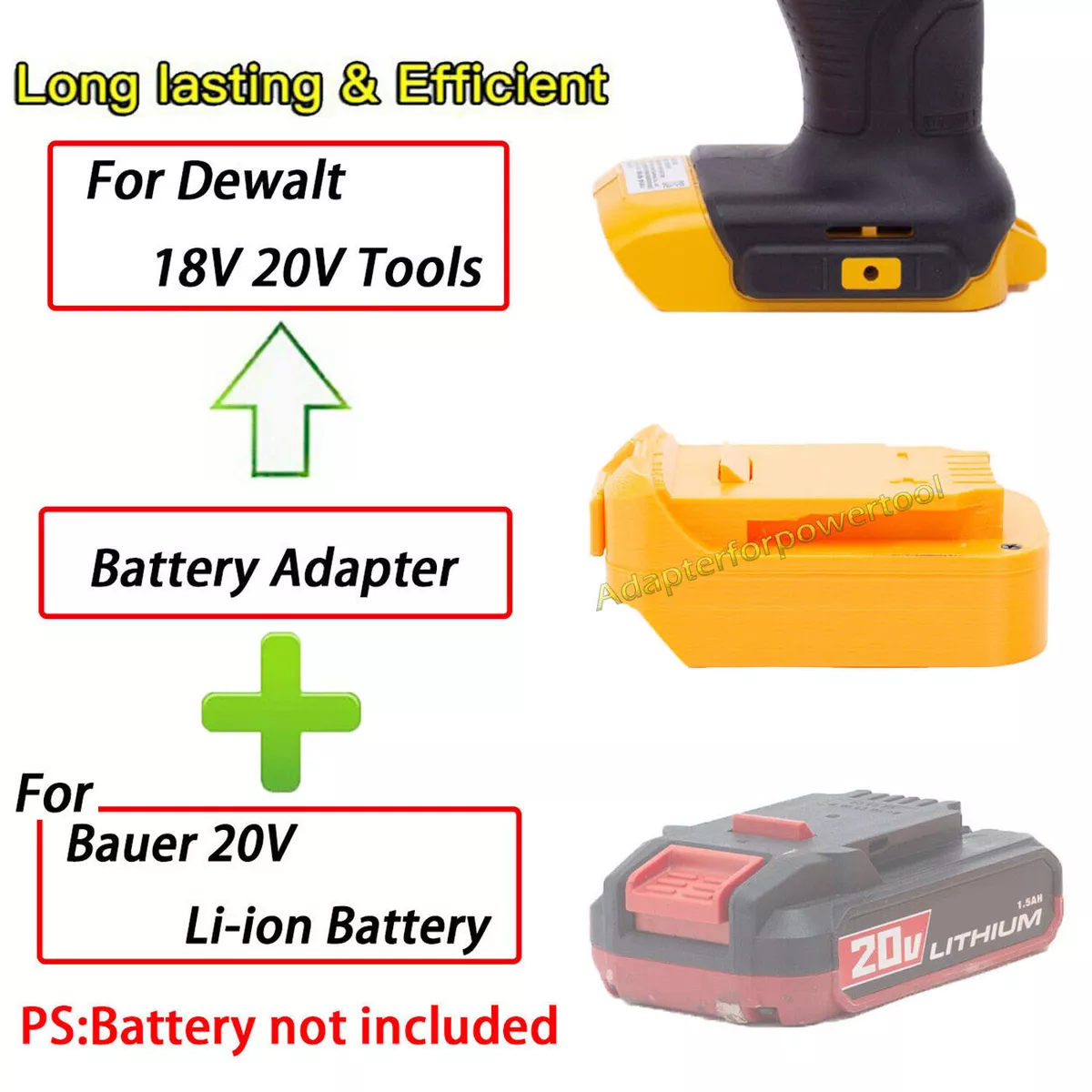 Black and Decker to Bauer Battery Adapter – Power Tools Adapters