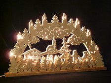 Original Erzgebirgischer Marken Schwibbogen Lichterbogen 70 x 43 cm S70-B_60
