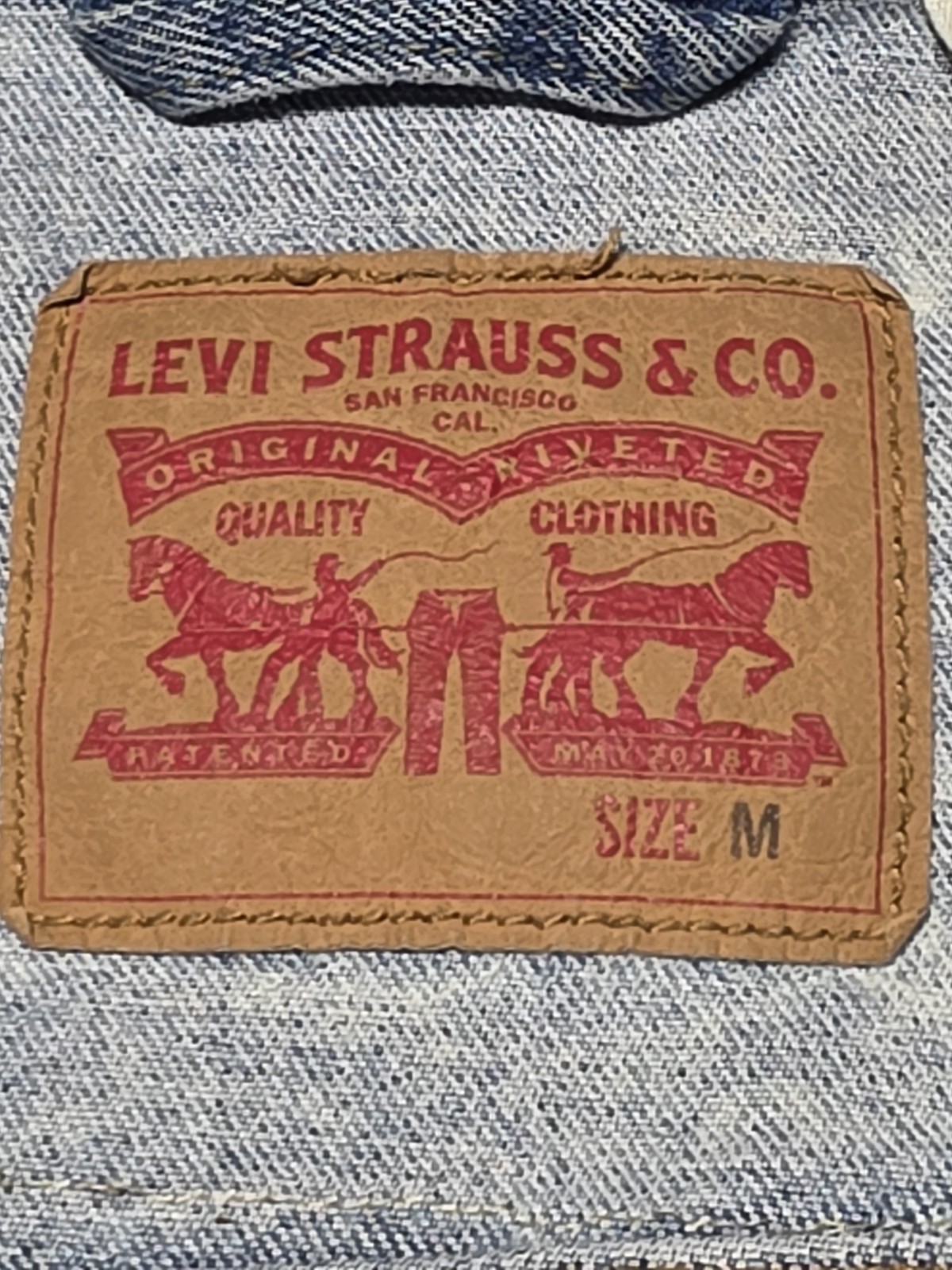 Levi's Custom Union Jack Flag Back Patch Denim Ja… - image 9