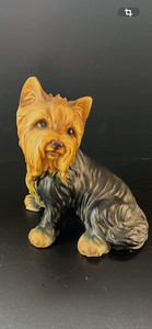 Vintage ceramic Yorkshire Terrier figurine from Japan