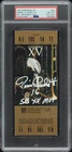 JIM PLUNKETT SIGNED 1981 SUPER BOWL XV 15 TICKET OAKLAND RAIDERS EAGLES PSA 8
