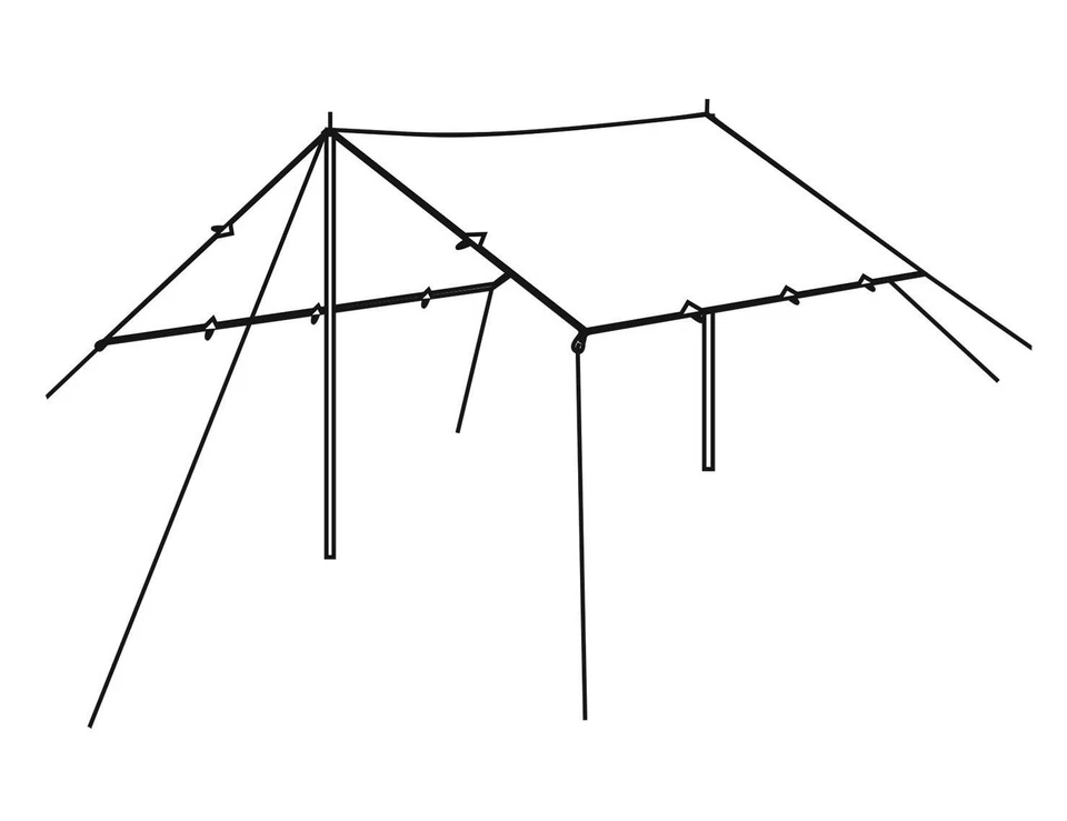 Robens Tarp 3 x 3 m Blau – Wasserdichte Campingplane - Bild 3 von 4