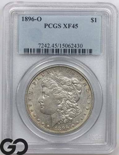 1896-O Morgan Silver Dollar Coin PCGS XF 45 ** Straight Grade Better Date!