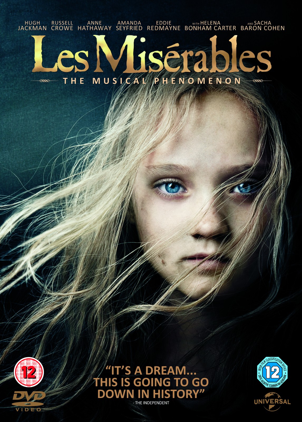 Les Misérables (DVD) Eddie Redmayne Samantha Barks Aaron Tveit Isabelle Allen