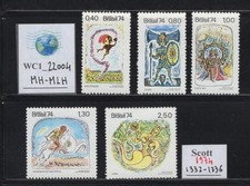 WC1_22004.BRASIL. 1974 BRAZILIAN LEGENDS set. Sc. 1332-1336. MH-MLH