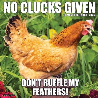 No Clucks Given 2026 Wall Calendar - 9781549252181