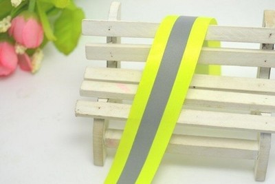 Fabric Safty Reflective Tape 2'' Fluoresce Yellow Green Trim Vest 10  U19 YG #ff