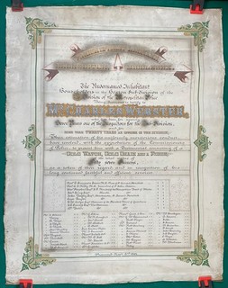 Metropolitan Police Certificate of Service Original 1864 Vintage Document