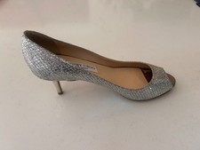 Jimmy Choo Isabel GFA Champagne Glitter Toe Pumps Size 39.5