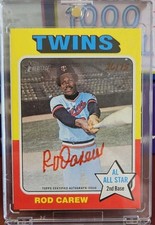 2024 TOPPS HERITAGE ROD CAREW *REAL ONE 1975 Red Ink AUTO TWINS 26/75