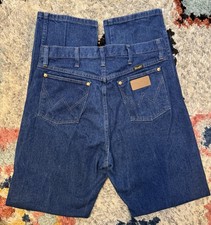 Vintage 90s Wrangler 13MWZG Original Fit Dark Blue Jeans 15x34 Women