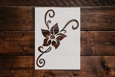 Hibiscus Flower Stencil for DIY Crafts  Wall Art - Reusable Design by Stenci  