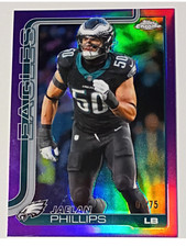 2025 Topps Chrome Jaelan Phillips #192 Purple Refractor 01/75 Eagles NFL