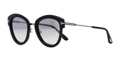 Tom Ford MIA FT 0574 14C Sonnenbrille Sonnenbrille schwarz mit rauchfarben verspiegelt Größe 52