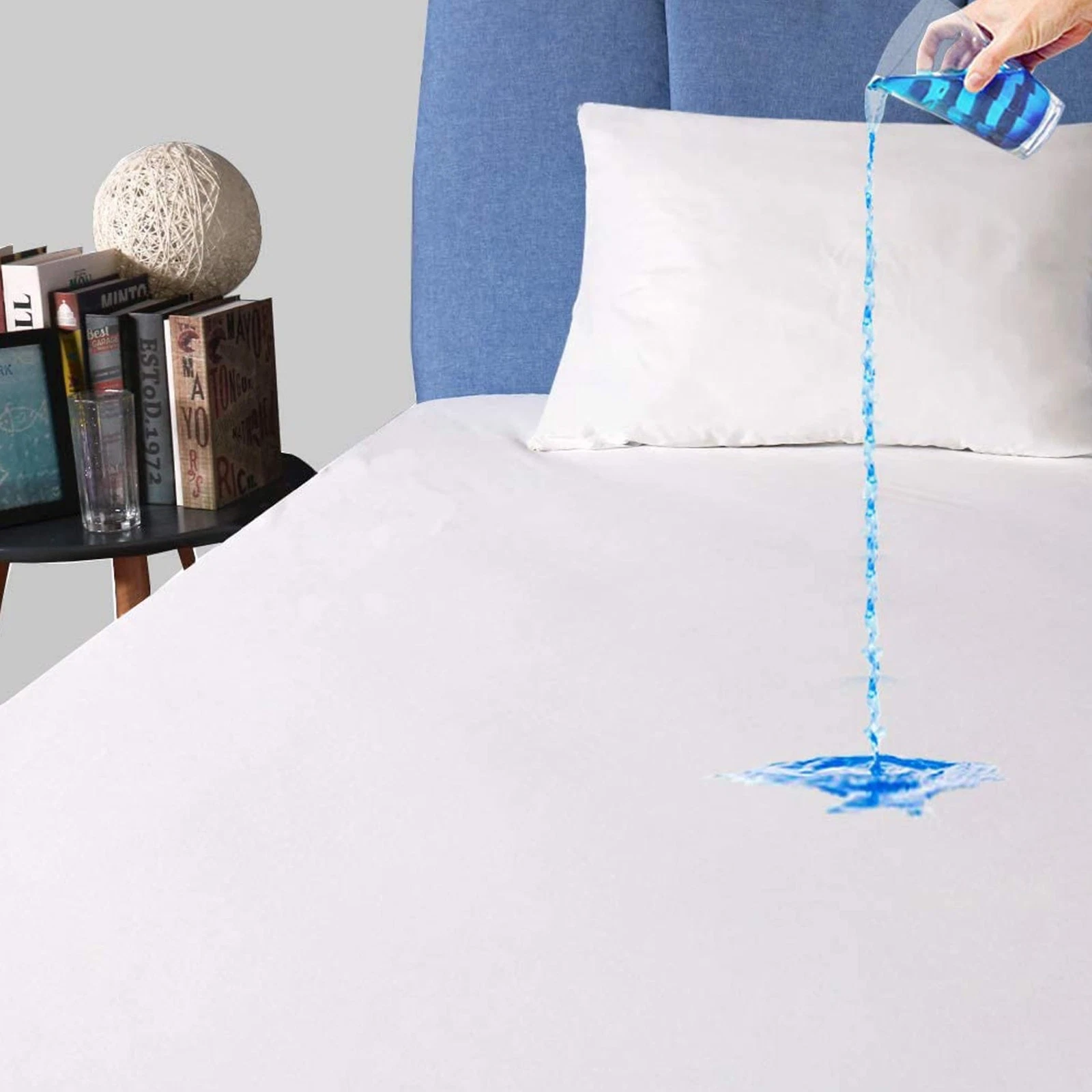 Full Mattress Protector, Premium 100% Waterproof Mattress Cover, Noiseless Br...