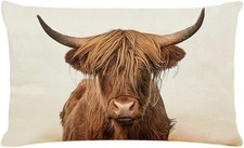 Farmhouse Cow Pillow Covers 12 x20 Inch Highland Cow Decor Pillow Case Decor ...